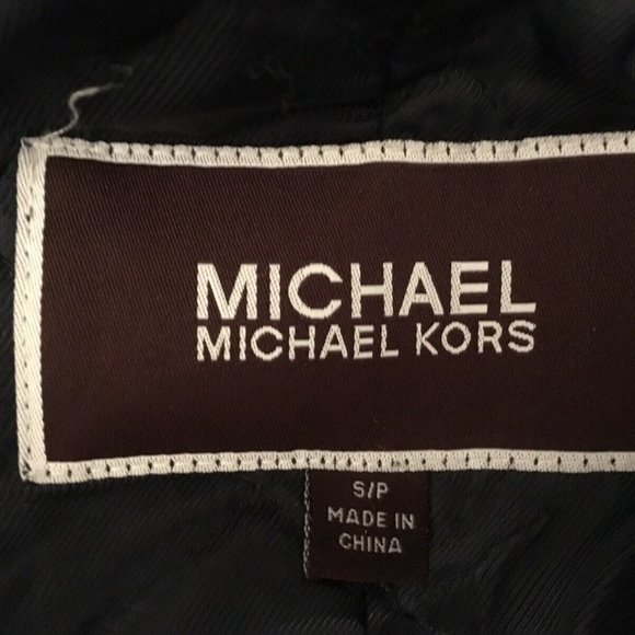 Michael Kors Men’s Wool Blend Pea Coat Quilted Lining Charcoal Grey (S) - Picture 5 of 5